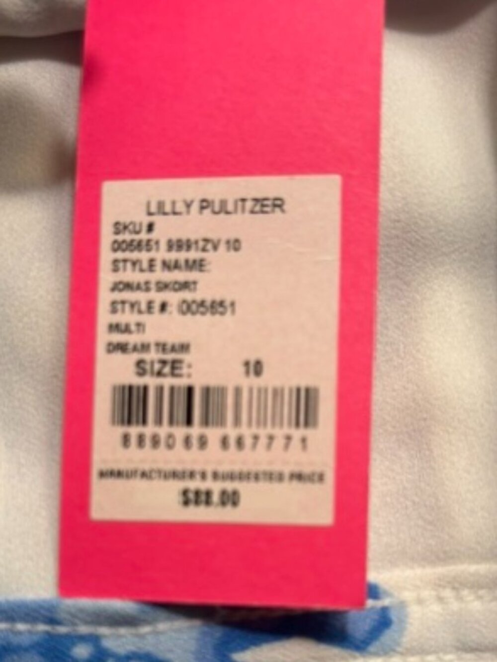🦄Lilly Pulitzer Jonas Skort – Dream Team-Blue & White💙 - Picture 6 of 6